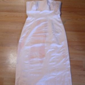 Bebe shell pink strapless dress